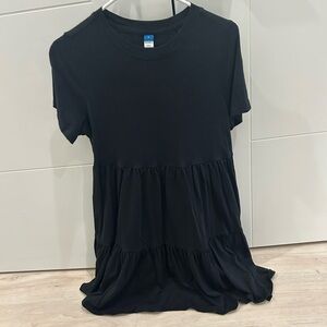 Old Navy Black Tiered T-shirt dress